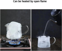 Glass Teapot with Infuser & Silicon Lid, Glass Kettle