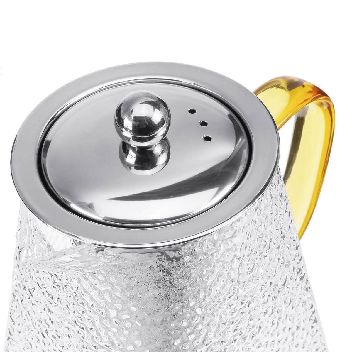 Hammered Glass Teapot with Stainless Steel Infuser