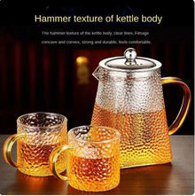 Hammered Glass Teapot with Stainless Steel Infuser