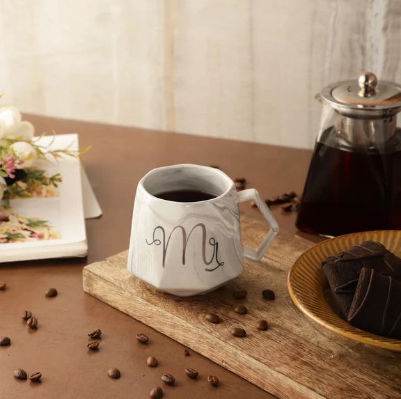 Mr. & Mrs. Marble Pattern Mug
