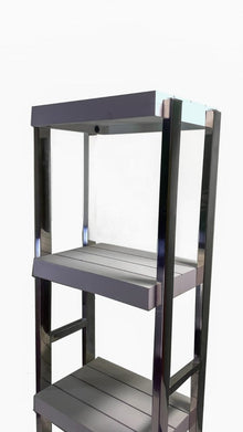 Heavy Duty Stainless Steel Rods Wooden Shelves Rack, Multipurposed Rack, Shoe Organizer, Kitchen Shelves Organizer Rack Books Shelves Rack Books Organizer, Outdoor Plant Pots Stand