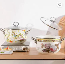 6pcs High Quality American Style Ceramic Enamel Pot With Lids