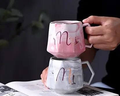 Mr. & Mrs. Marble Pattern Mug