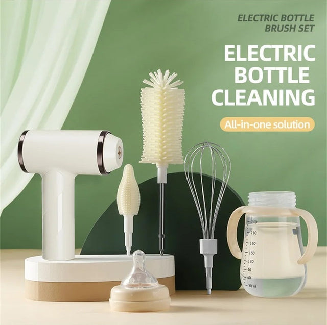 USB Rechargeable Electric Bottle Cleaning Brush Set | 3-in-1 Kitchen Kit