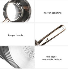 12-Piece Classic Stainless Steel Golden Handles Cookware Set