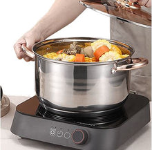 12-Piece Classic Stainless Steel Golden Handles Cookware Set