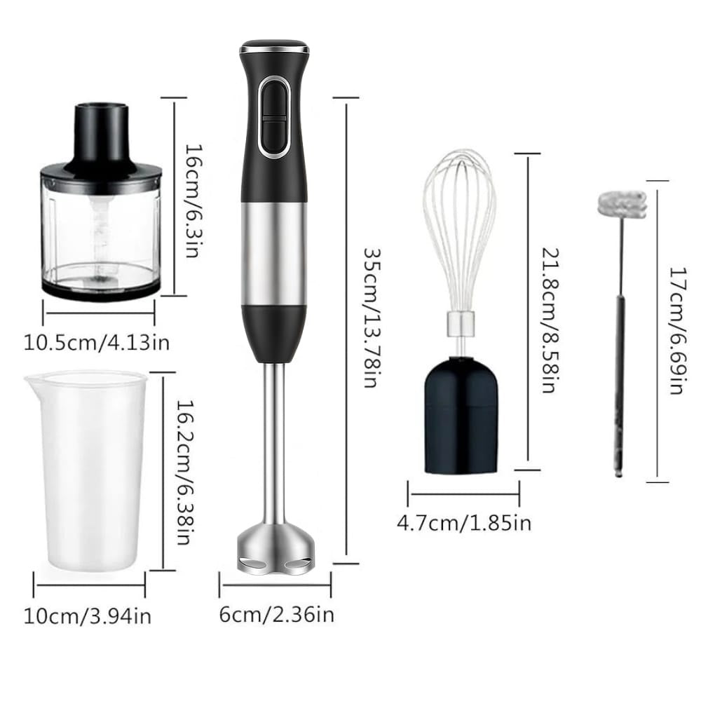 5 in 1 Multi-functional Stick Blender with Mixing Beaker, Chopper, Egg Whisk, Milk/Smoothie