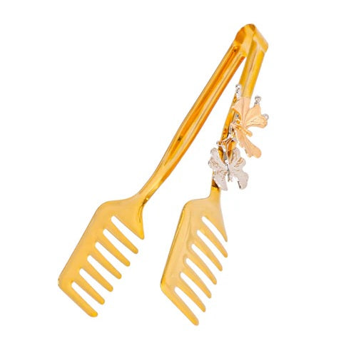 Stainless Steel Luxury Food Serving Golden Tong, Spaghetti Tong