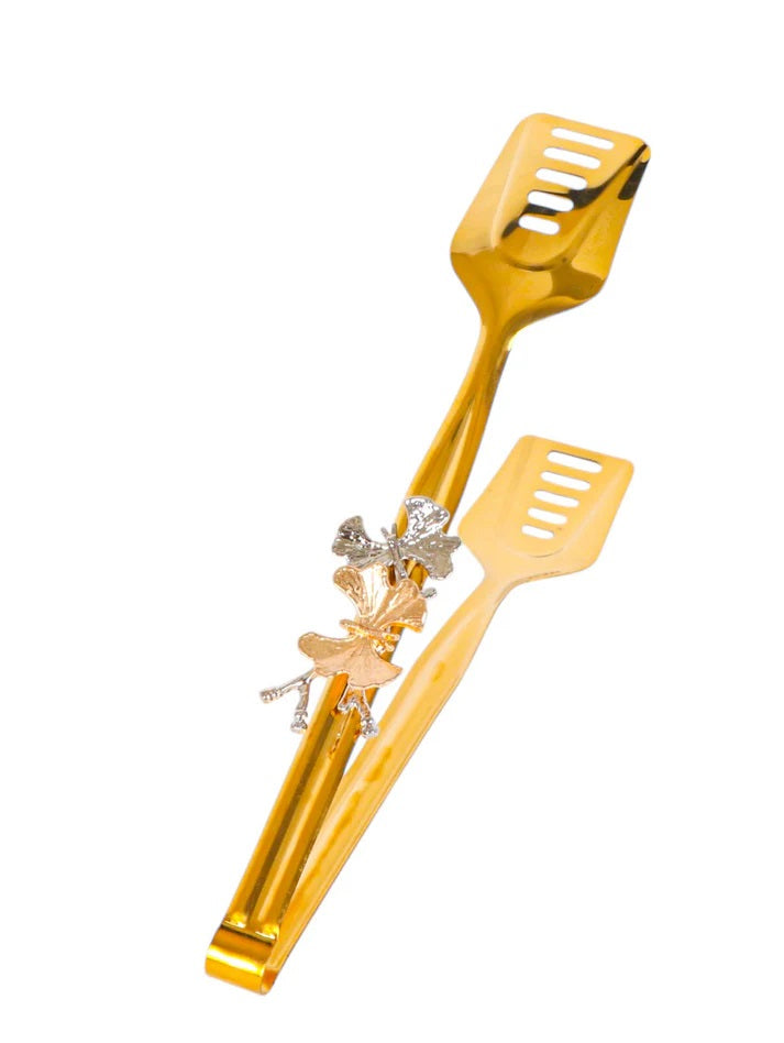 Stainless Steel Luxury Frying Oil Straining Golden Tong