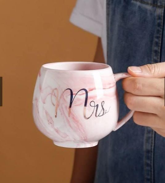Mr. & Mrs. Marble Pattern Mug