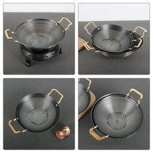 Single Sided Honeycomb Wok with Golden Handles