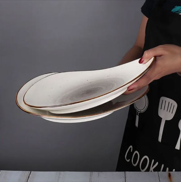 Irregular Ceramic Lunch Serving Plate