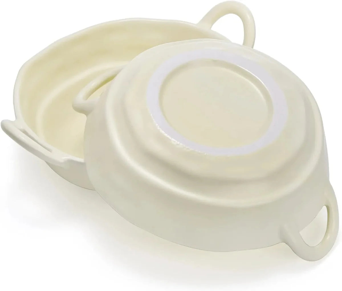 Irregular Shape Ceramic Bowl With Handles