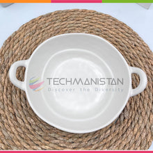 Irregular Shape Ceramic Bowl With Handles