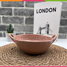 Irregular Shape Ceramic Bowl With Handles