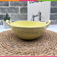 Irregular Shape Ceramic Bowl With Handles