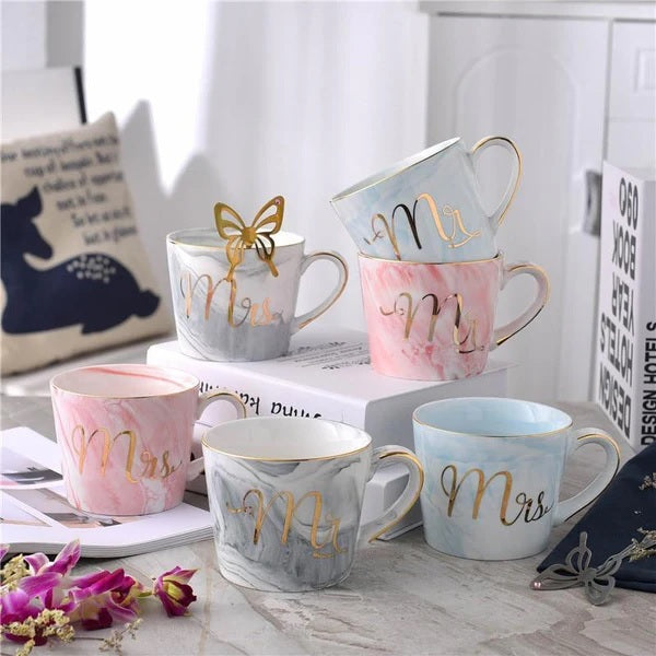 Mr. & Mrs. Marble Pattern Mug