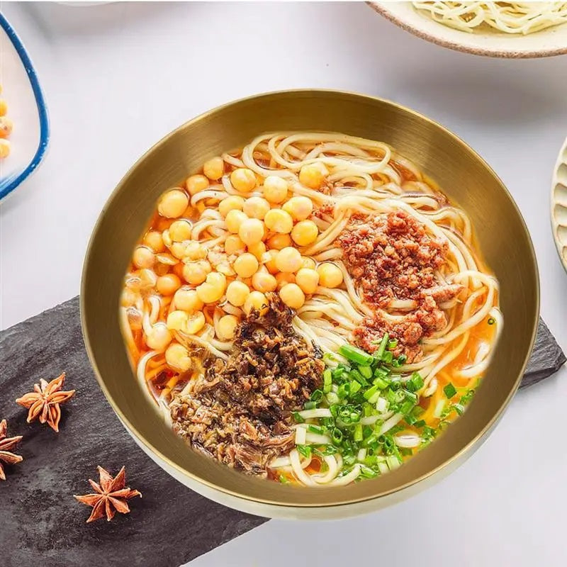 3 Pcs Golden Stainless Steel Bowls Set