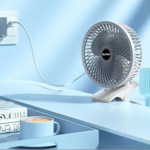 Handheld Clipped Portable 3 Gears Rechargeable Desktop Fan