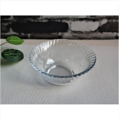 Set of 6 Diamond Fruit Bowls Clear Glass Dessert Bowl