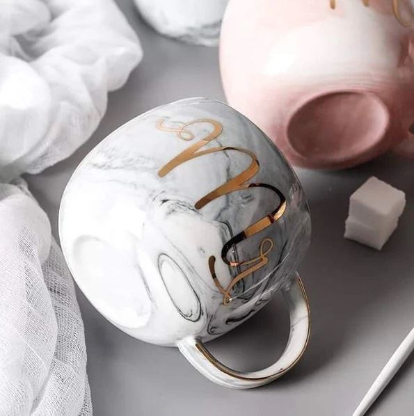 Mr. & Mrs. Marble Pattern Mug