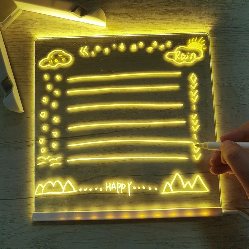 LED Acrylic Message Marker Board with Light