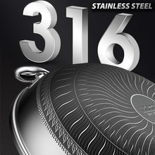 Double Sided Honeycomb Laser Coated Deep Wok With Dual Handles & Lid