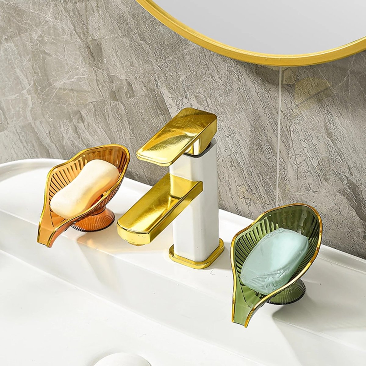 Lotus Leaf Self Draining Luxury Soap Holder