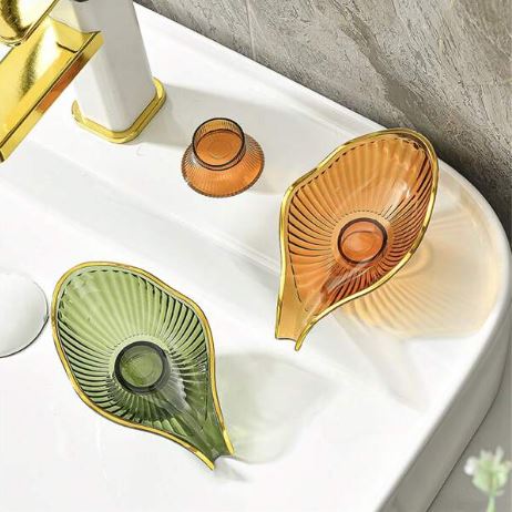 Lotus Leaf Self Draining Luxury Soap Holder