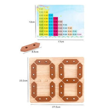 Mathematical Addition & Subtraction Learning Board With Cards, Mathematical Blocks & Cards Counting Learning Board, Kids Wooden Puzzle Game Numbers Learning Educational Toys Board Game