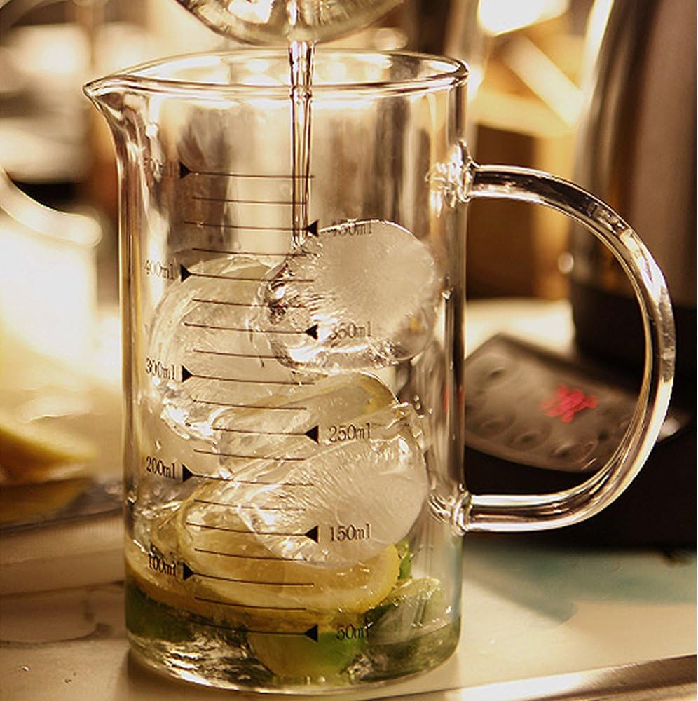 Measuring Glass Jug with Handle & Wooden Lid