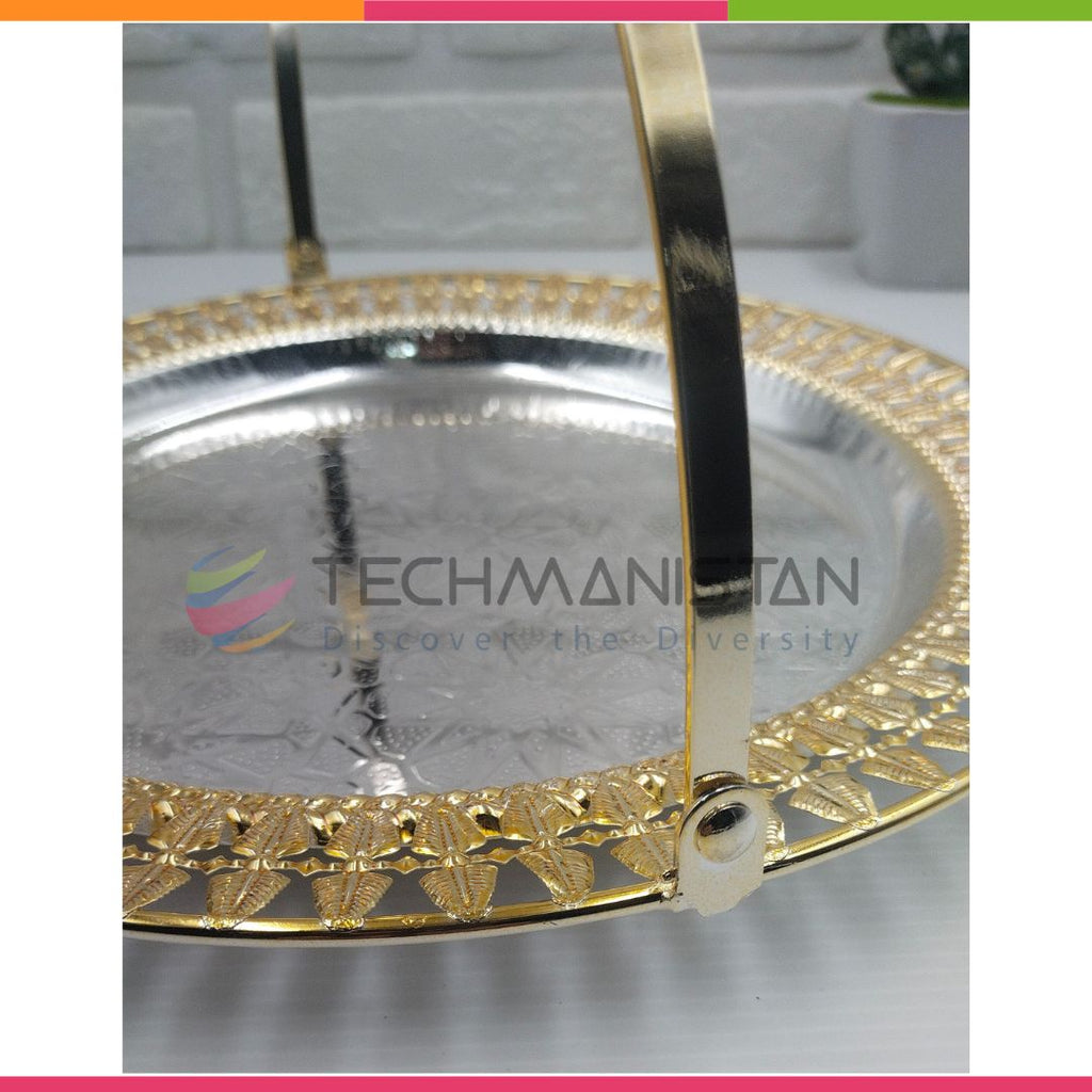 Metal Alloy Serving Tray with Handle