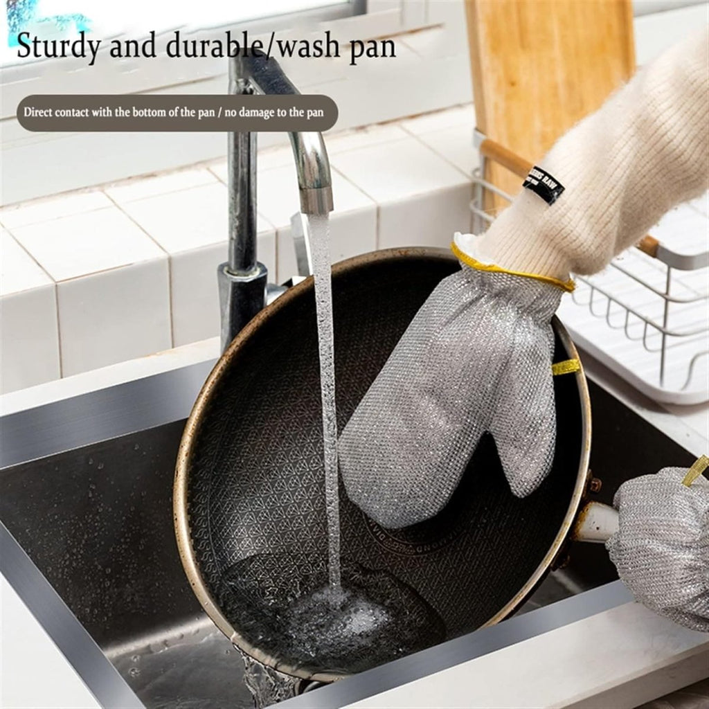 Metal Mesh Dish Cleaning Gloves