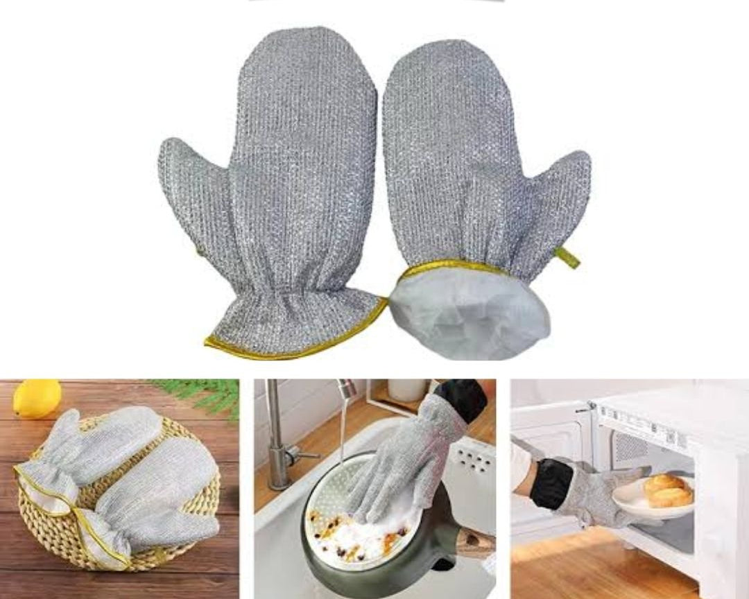 Metal Mesh Dish Cleaning Gloves