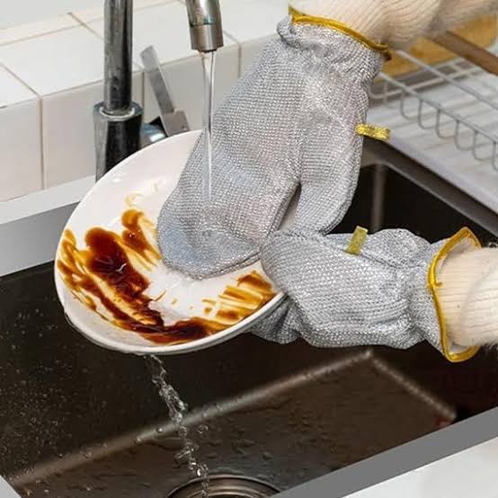 Metal Mesh Dish Cleaning Gloves