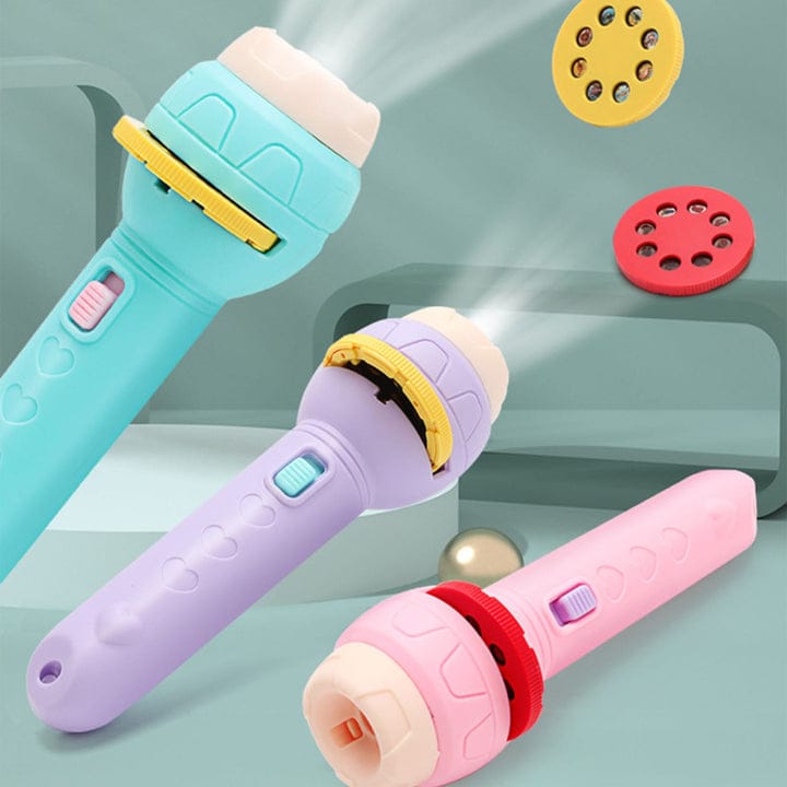 Mini Flashlight Projector Torch Toy with 3 Discs