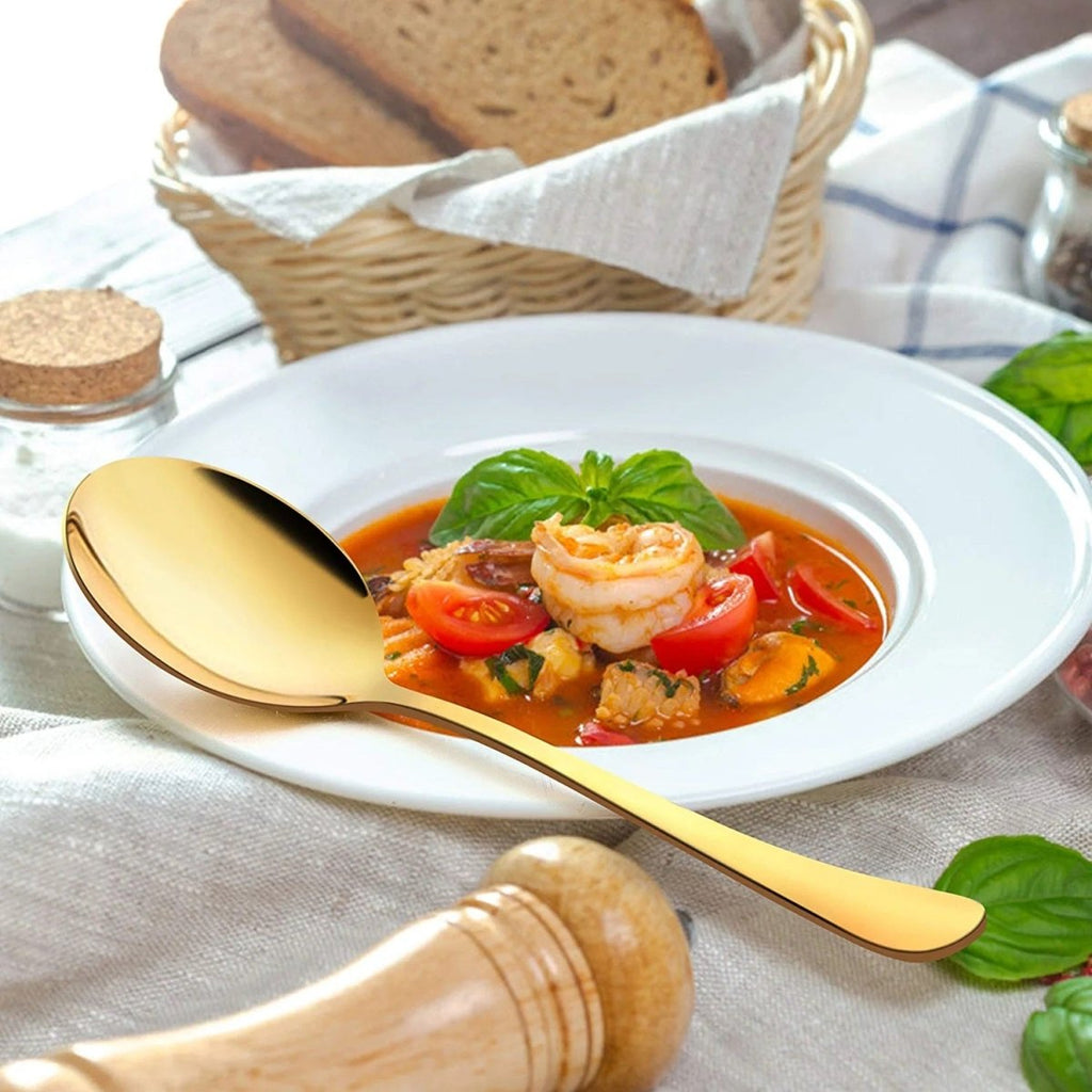 Mirror Polished Stainless Steel Serving Spoon For Dinner Premium Food Grade Cutlery Set
