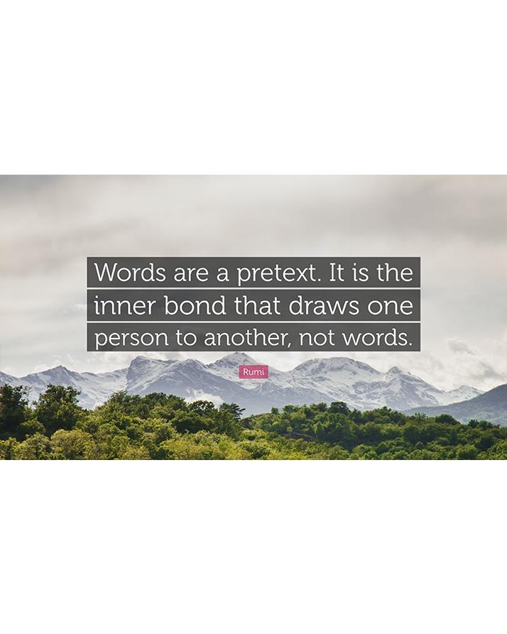 MQ496 - Rumi Quotes - Digitally Printed Wooden Block Mounted