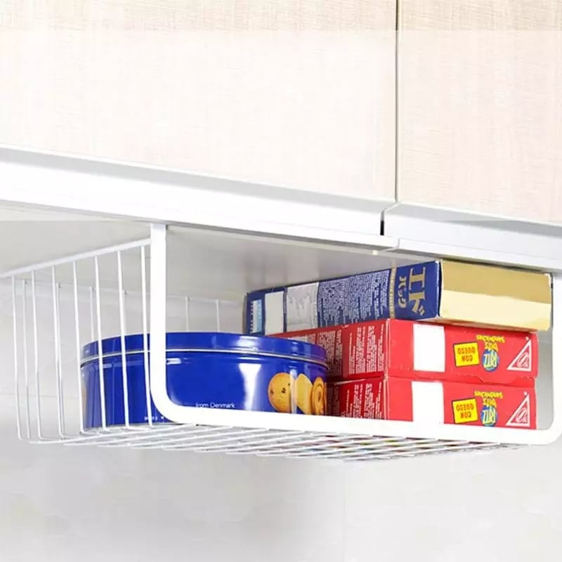 Multi-Purpose Metal Hanging Under Shelf Storage Holder Drawer Organizer Basket