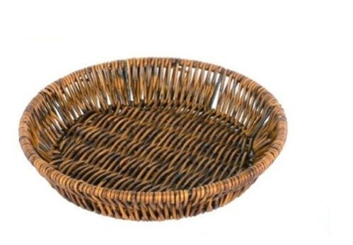 Multi purpose Round Wicker/Imitation Rattan Basket For Holding Cellphones in Office, Mobile Holding Basket For Office & Restaurant, Mobile Basket, Fruit Basket, Vegetable Basket