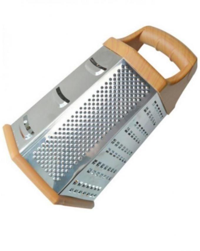 Multifunctional 6 Sided Grater - Silver, 6-Sided Stainless Steel Grater and Slicer, 6in1 Grater, Hexagon Shape Stainless Steel Grater