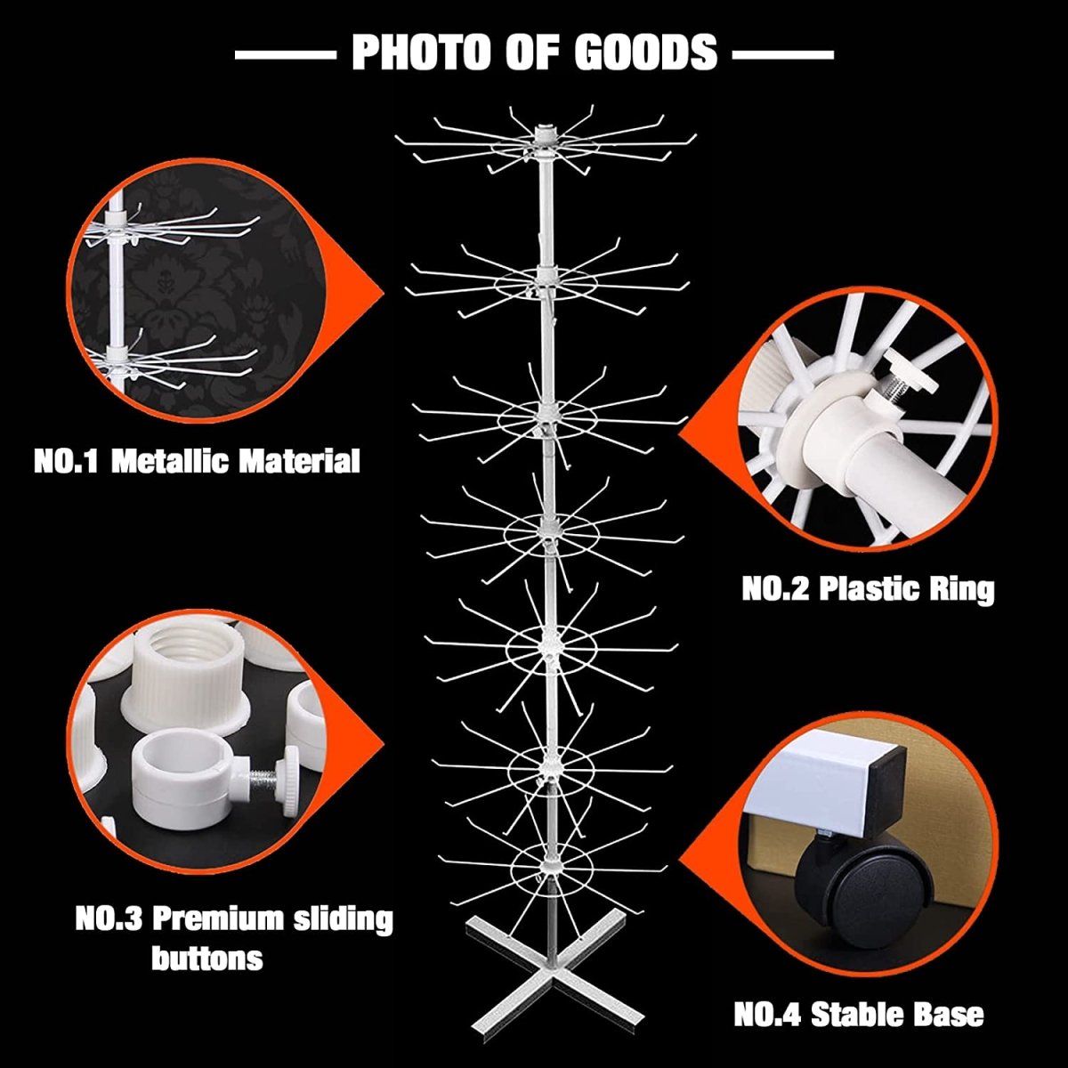Multipurposed 7 Tier Rotating Jewelry Holder