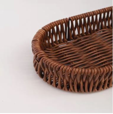 Multipurposed Imitation Rattan Oval Bread Basket