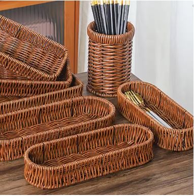 Multipurposed Imitation Rattan Oval Bread Basket