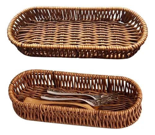 Multipurposed Imitation Rattan Oval Bread Basket