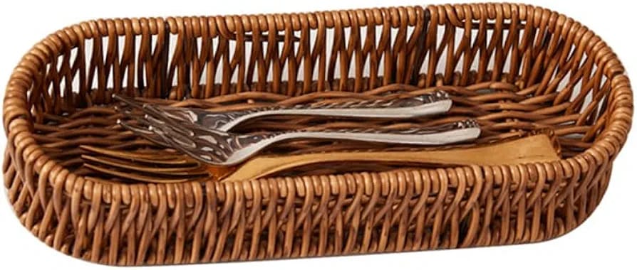 Multipurposed Imitation Rattan Oval Bread Basket
