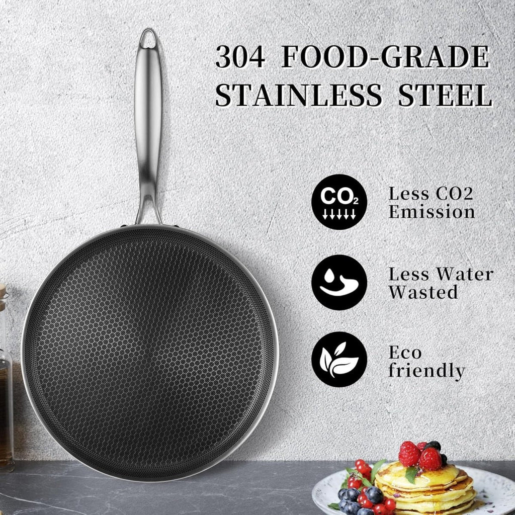Double Sided Laser Coated Honeycomb Frying Pan/Tawa