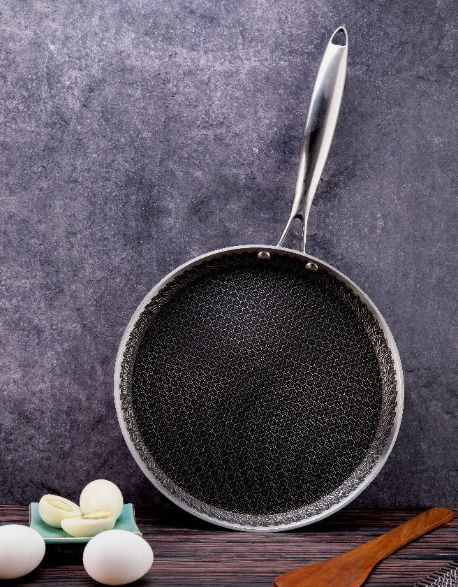 Double Sided Laser Coated Honeycomb Frying Pan/Tawa