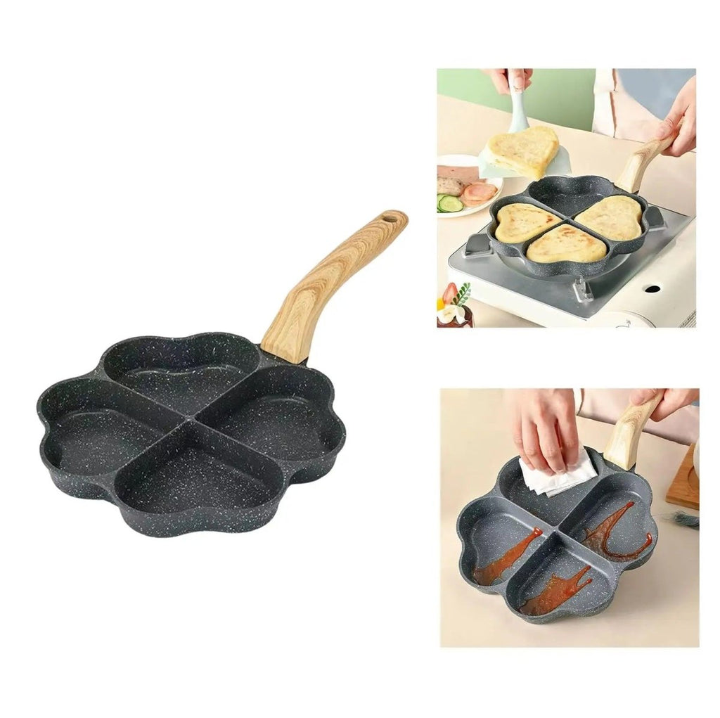 Non-Stick Egg Frying Pan with Wooden Handle