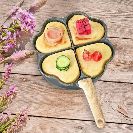 Non-Stick Egg Frying Pan with Wooden Handle